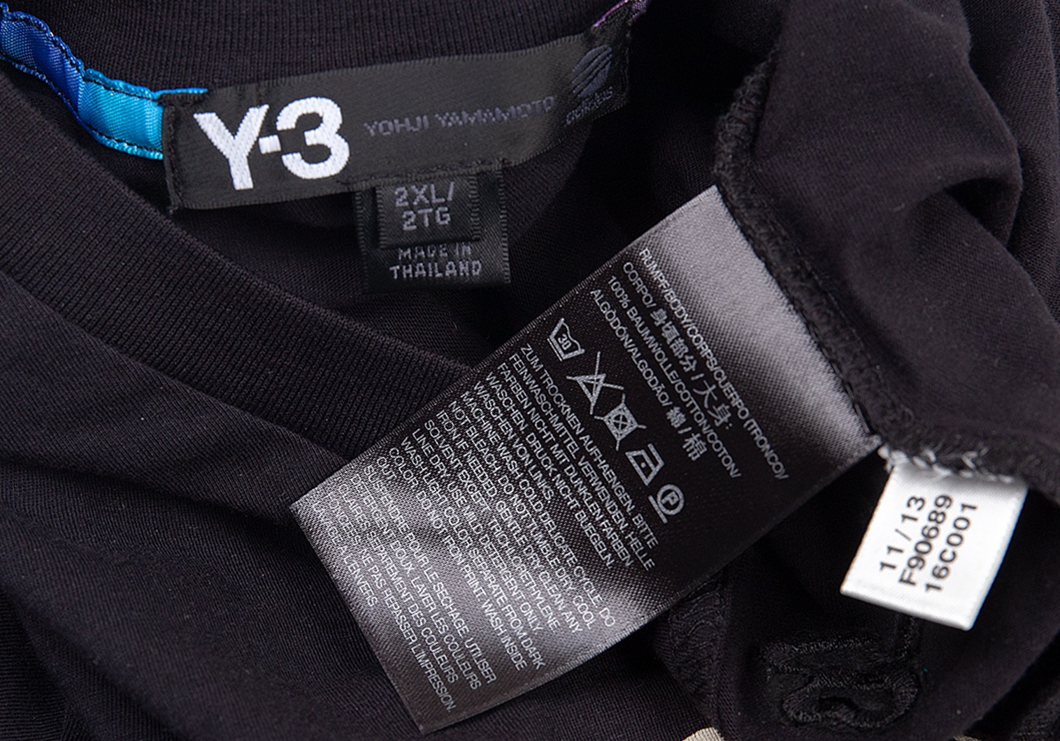 ワイスリーY-3 レタリングプリントTシャツ 黒2XL