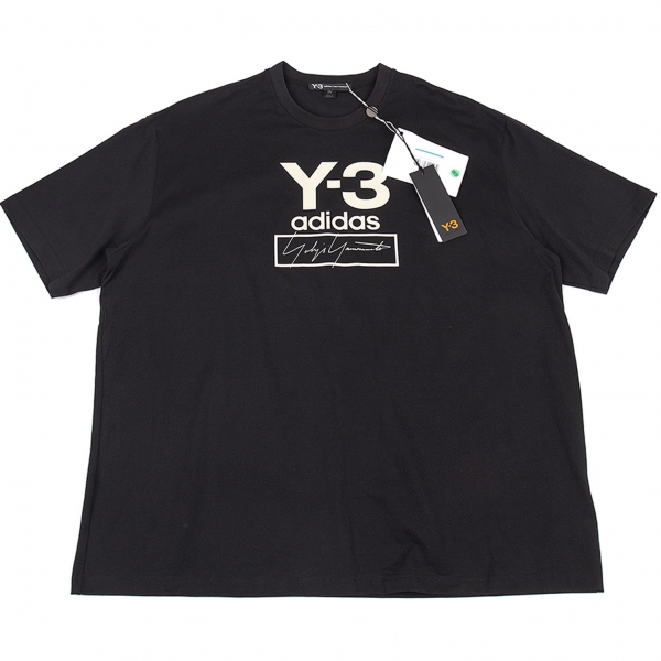 ワイスリーY-3 トリプルロゴプリントTシャツ 黒2XL