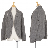  tricot COMME des GARCONS Cutting Design Knit Jacket Grey S-M