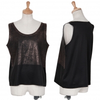  ISSEY MIYAKE 132 5. Foil Printed Sleeveless Shirt Black 2