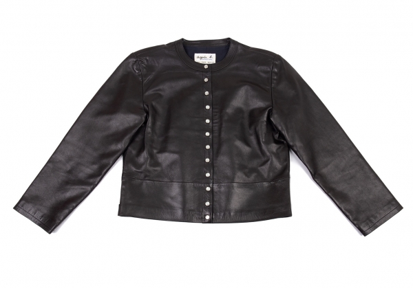 agnes b. SPECIAL Sheep Leather Jacket Black 38