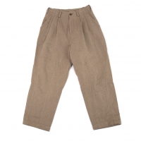  Y's Cotton Linen Dropped Crotch Pants (Trousers) Beige 1