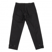  Y's Cotton Rayon Hem Button Design Pants (Trousers) Black 1