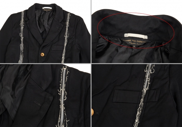 COMME des GARCONS HOMME PLUS Zip Design Jacket Black SS | PLAYFUL