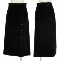  COMME des GARCONS Wool Button Slit Skirt Black M
