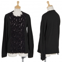  tricot COMME des GARCONS Dyed Front Glitter T Shirt Black S-M