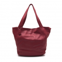  COACH Leather Tote Bag Red 