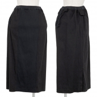  ISSEY MIYAKE Rib Front Switching Skirt Black 9