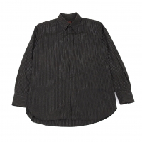  Jean-Paul GAULTIER Lame Striped Long Sleeve Shirt Black 50