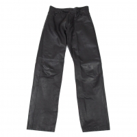  Jean-Paul GAULTIER HOMME Crack Leather Pants (Trousers) Black 46