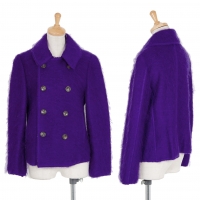  tricot COMME des GARCONS Wool Mohair Shaggy Jacket Purple S