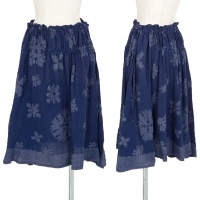  ISSEY MIYAKE me Floral Printed Cauliflower Skirt Blue F(One size)