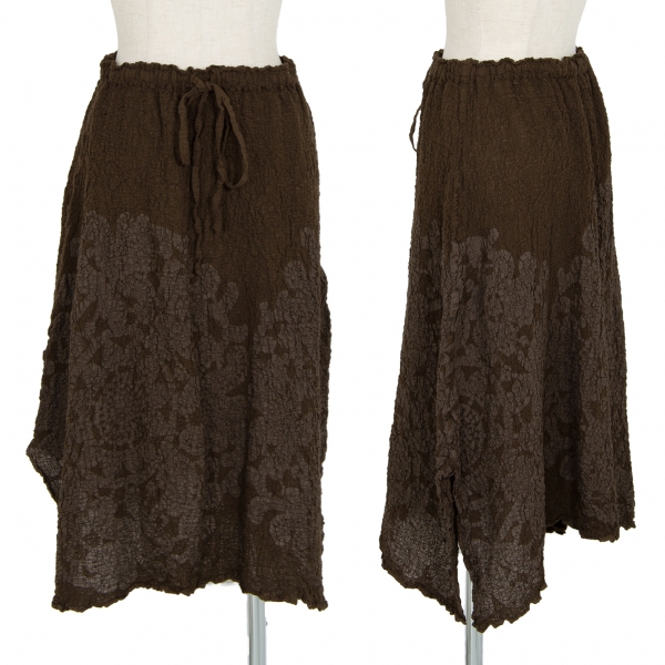ISSEY MIYAKE me Lace Printed Cauliflower Skirt Brown F(One size
