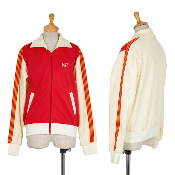 COMME des GARCONS Embroidered Track Jacket Red,Cream L |