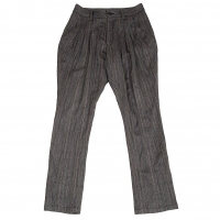  LIMI feu Striped Wool Wrinkle Tapered Pants (Trousers) Grey S