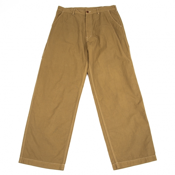 COMME des GARCONS HOMME Leather Pocket Cotton Pants (Trousers