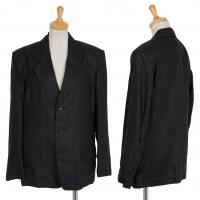  COMME des GARCONS Linen Tailored Jacket Black M