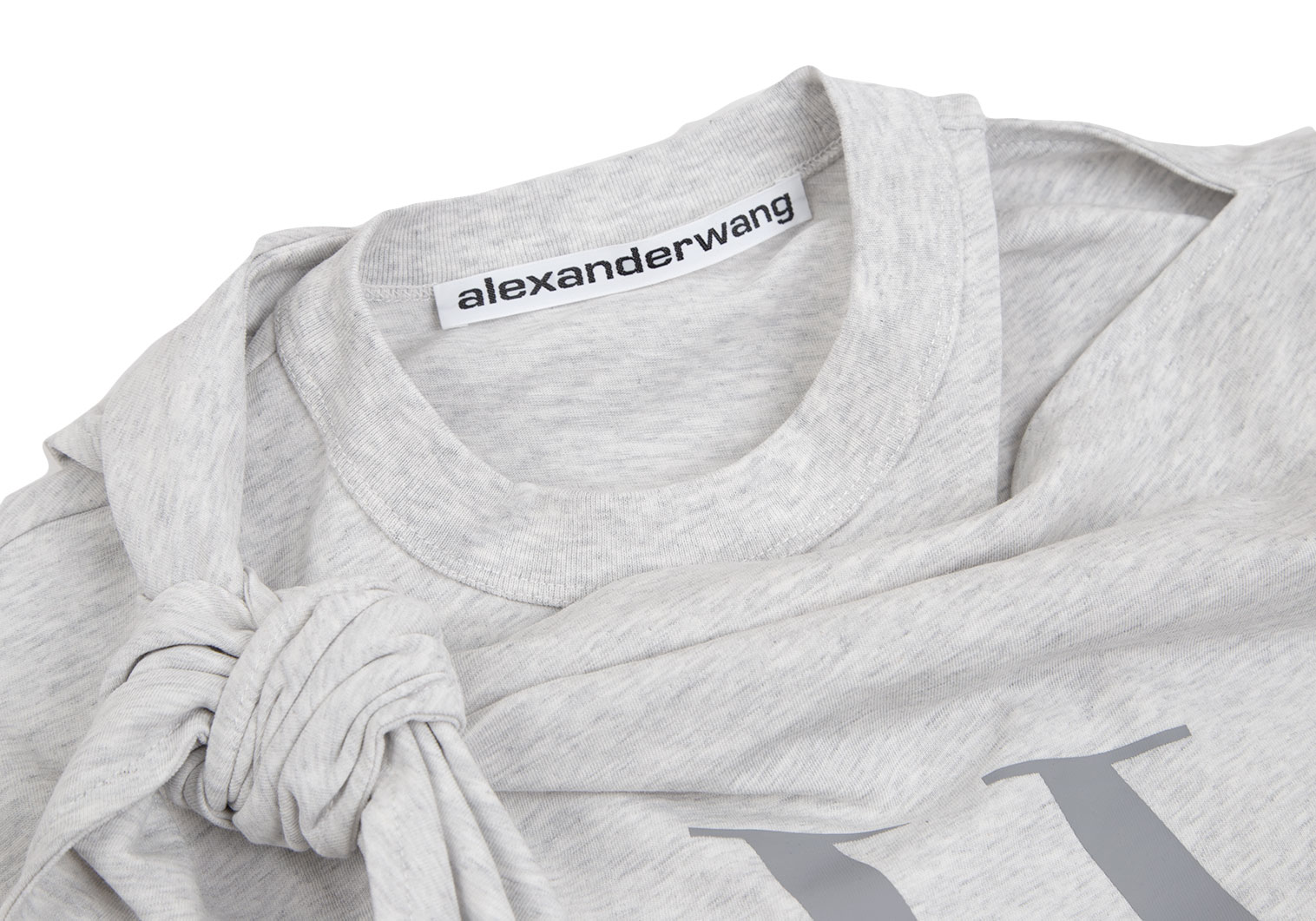 アレキサンダーワンALEXANDER WANG ロゴプリントノットデザインTシャツ 