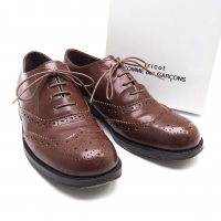  tricot COMME des GARCONS Leather Wing tip Shoes Brown US 5.5