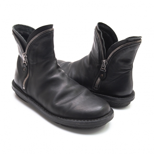 trippen Side Zip Leather Boots Black 39 | PLAYFUL