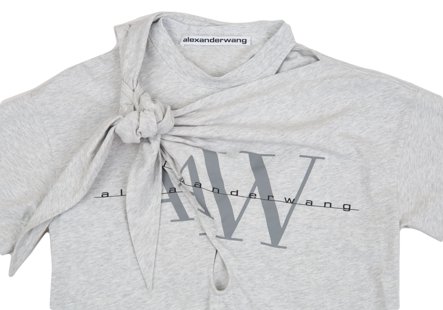 アレキサンダーワンALEXANDER WANG ロゴプリントノットデザインTシャツ 
