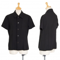  tricot COMME des GARCONS Wool Short Sleeve Shirt Black XS-S