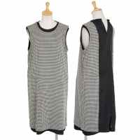  tricot COMME des GARCONS Houndstooth Switching Dress White,Black S-M