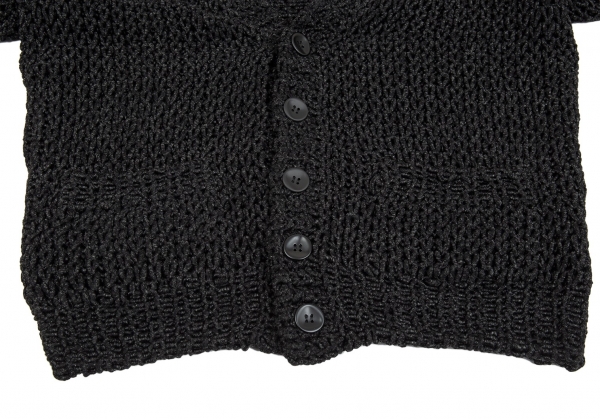Y´s for men 80s hand knit カーディガン ブラック 黒-