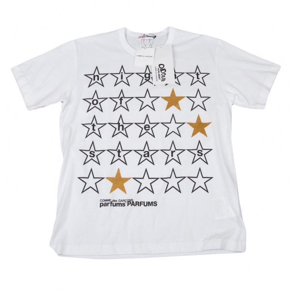 COMME des GARCONS PARFUMS Glitter Stars Printed T-shirt White XL ...