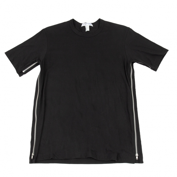 コムデギャルソン シャツCOMME des GARCONS SHIRT サイドジップTシャツ 黒X