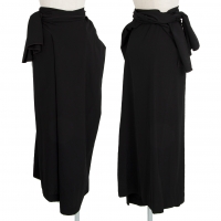  Yohji Yamamoto FEMME Wool Gabardine Design Skirt Black 3