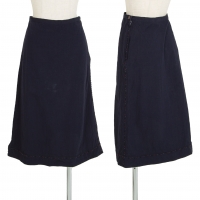  ISSEY MIYAKE Stitched A-line Skirt Navy 3