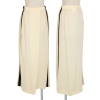  tricot COMME des GARCONS Wool Side line Knit Skirt Ivory XS-S