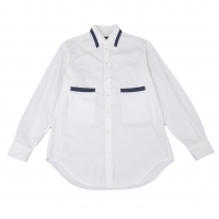  GIORGIO ARMANI Switching Long Sleeve Shirt White,Navy 39