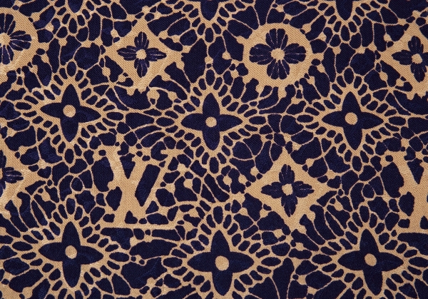 Louis Vuitton Print Silk Wool Scarf Beige,Navy