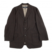  COMME des GARCONS HOMME Lining Striped Wool Jacket Brown L