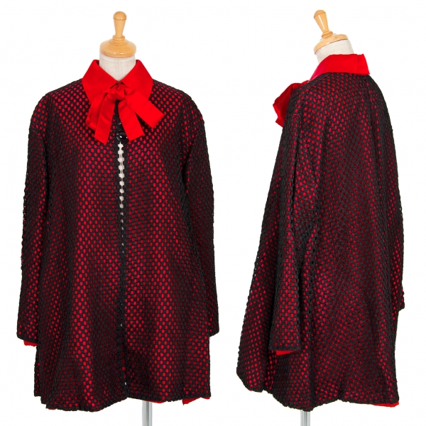 クリスチャンディオールChristian Dior メッシュレイヤードシャツジャケット 赤黒9